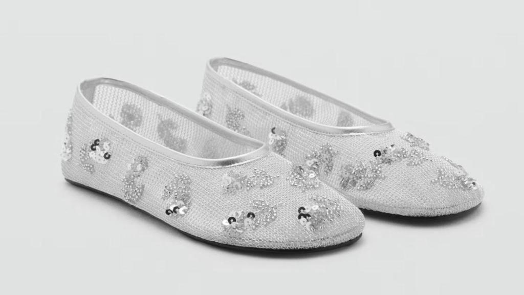 Bailarina mesh bordado lentejuelas.