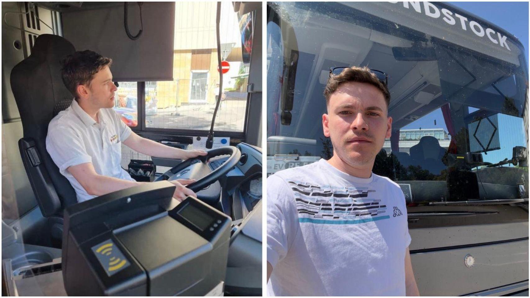 Luis Guzmán, conductor de autobús trabajando en Alemania.