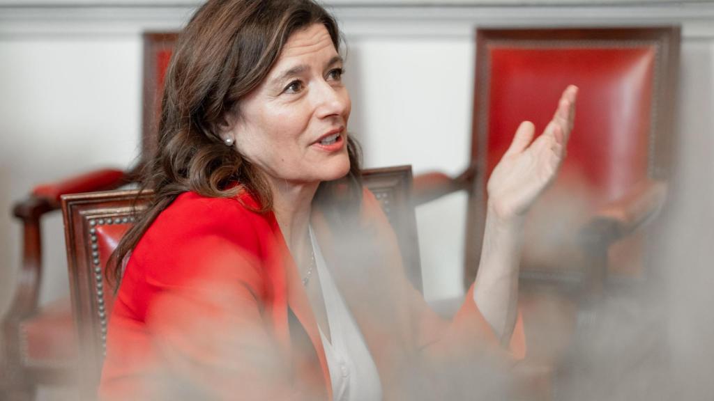 Miriam González, fundadora de 'España Mejor', durante una entrevista con EL ESPAÑOL.