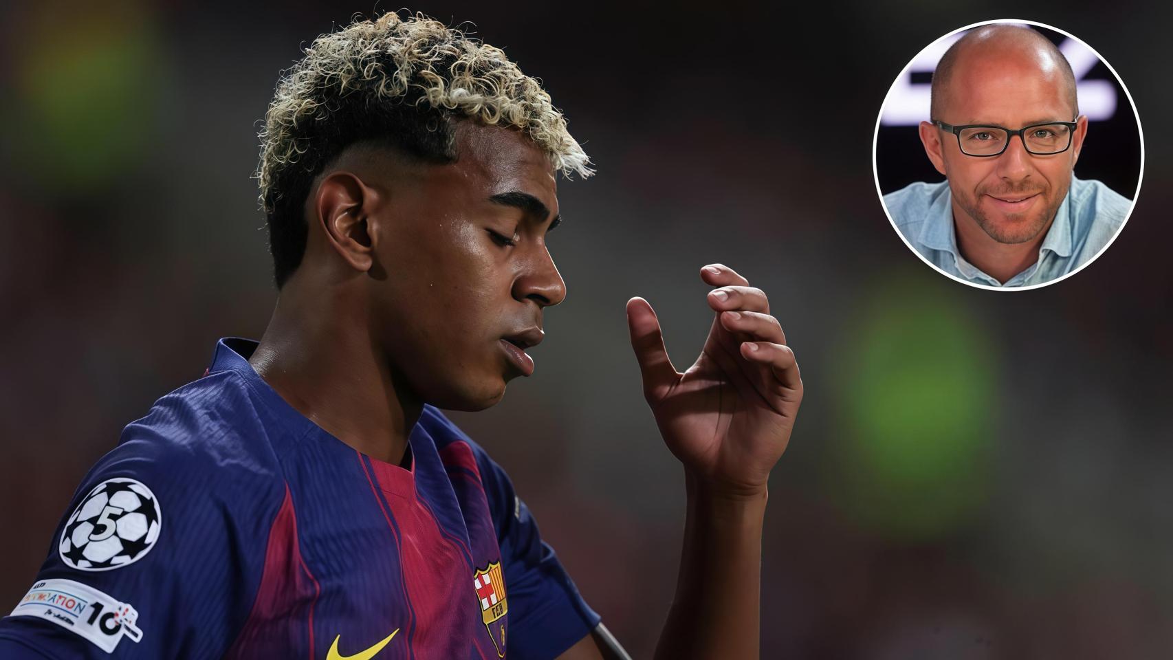 Montaje de Jesús Gallego con Lamine Yamal