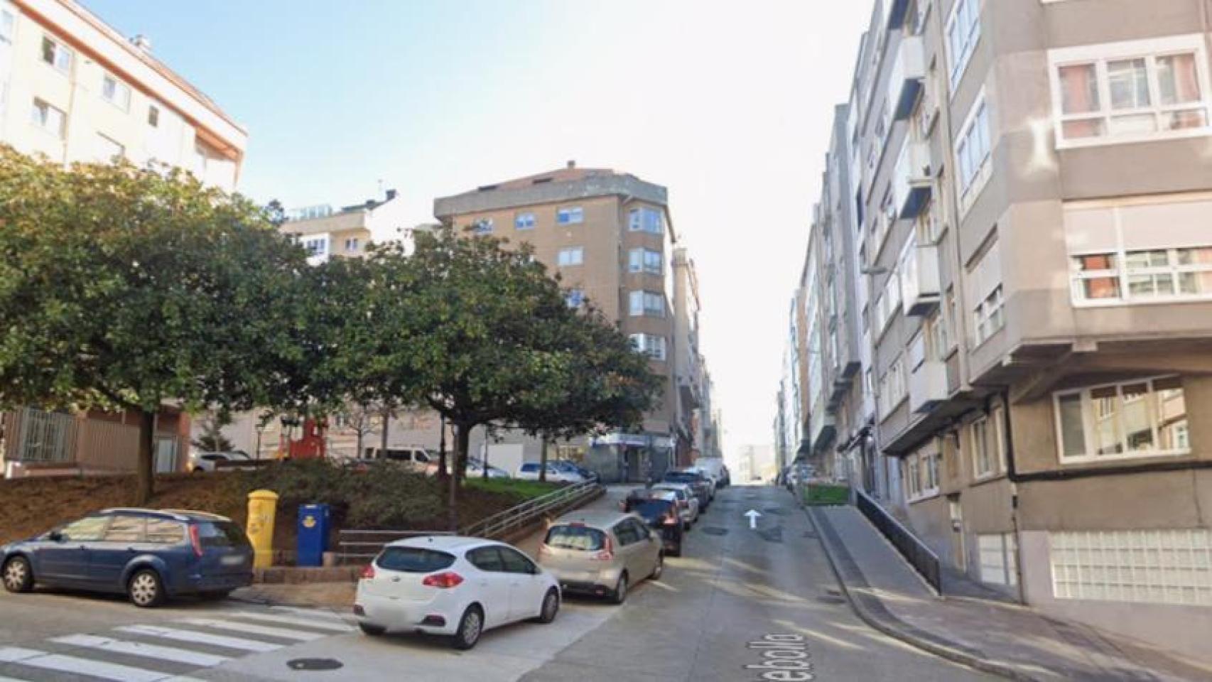 Calle Ángel Rebollo en A Coruña.