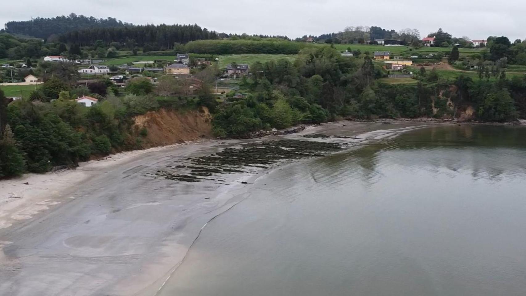 Playa de O Regueiro, en Bergondo (A Coruña).