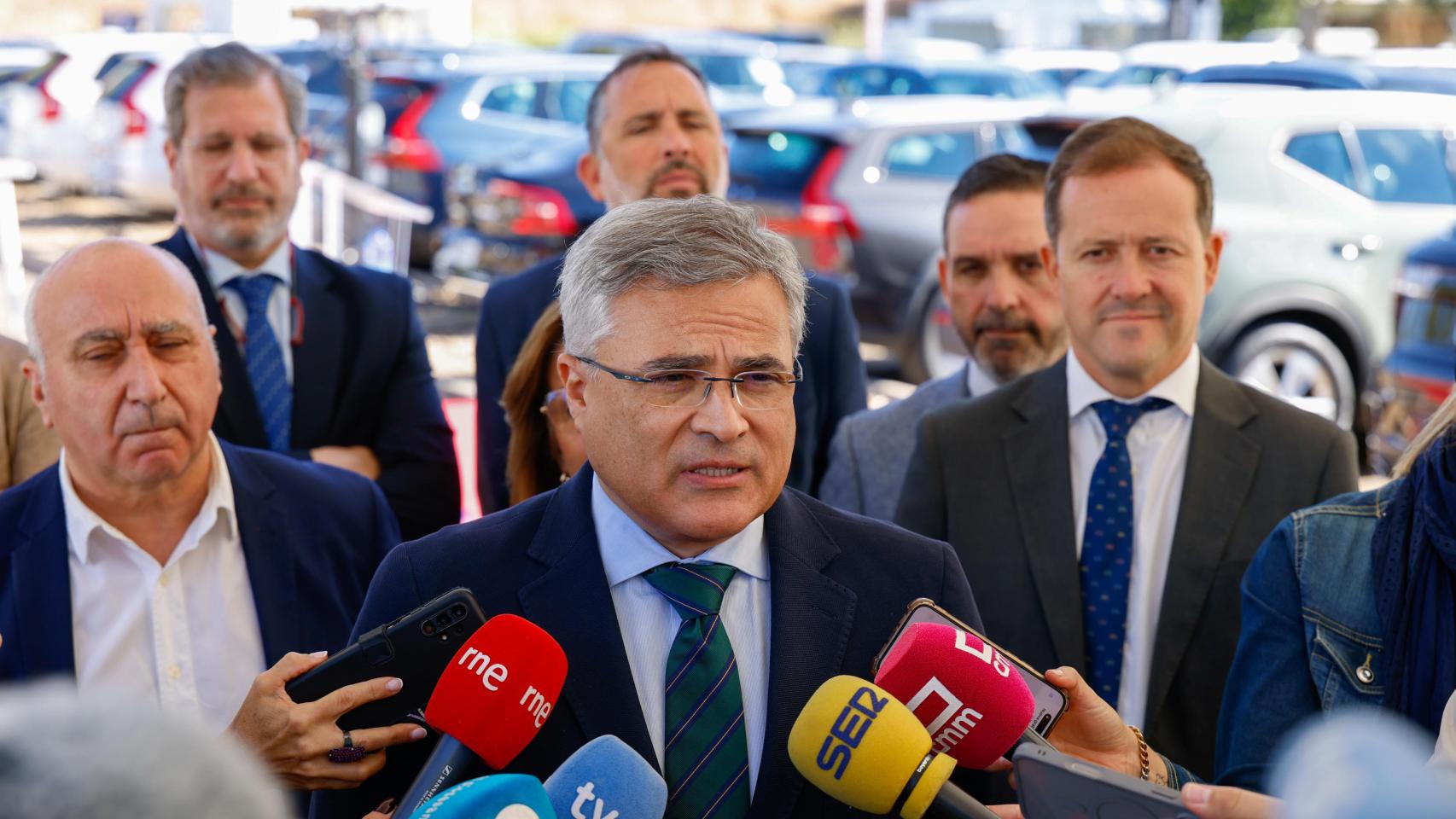 Ángel Antonio Arribas, presidente de Fedeto, durante la presentación de la Feria del Vehículo de Ocasión en Toledo.