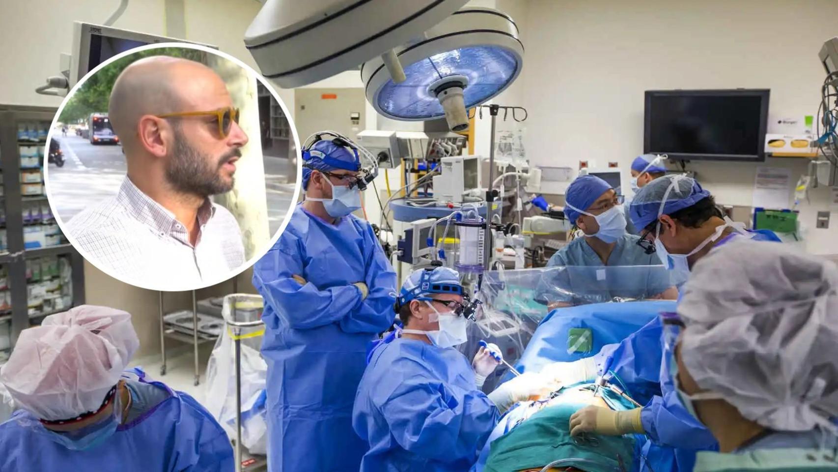 Un quirófano y el cirujano protagonista de un vídeo de Tik Tok.