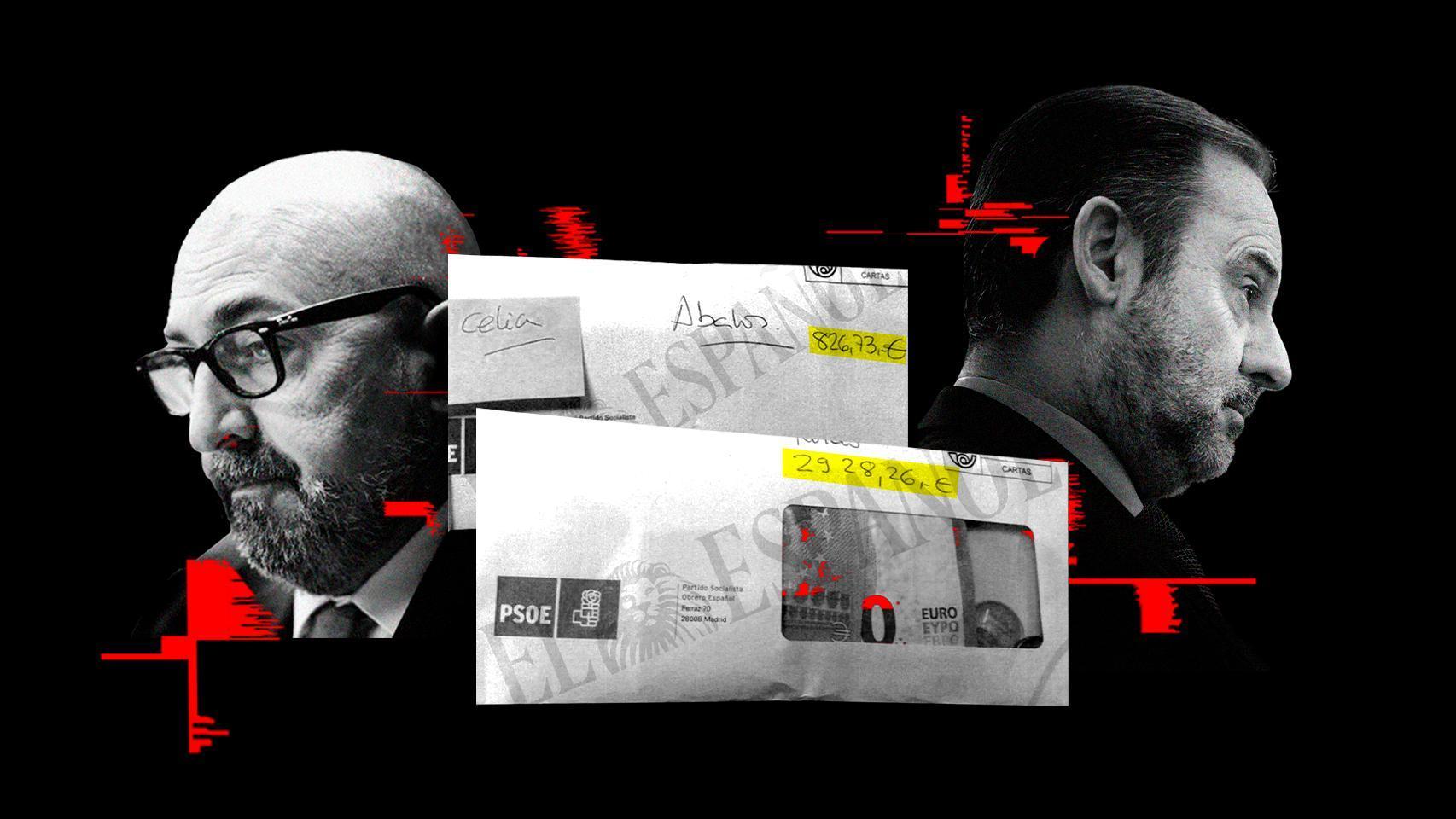 Los sobres con dinero no declarado que recibían Abalos y Koldo en Ferraz apuntan a que en el PSOE había una  caja B 