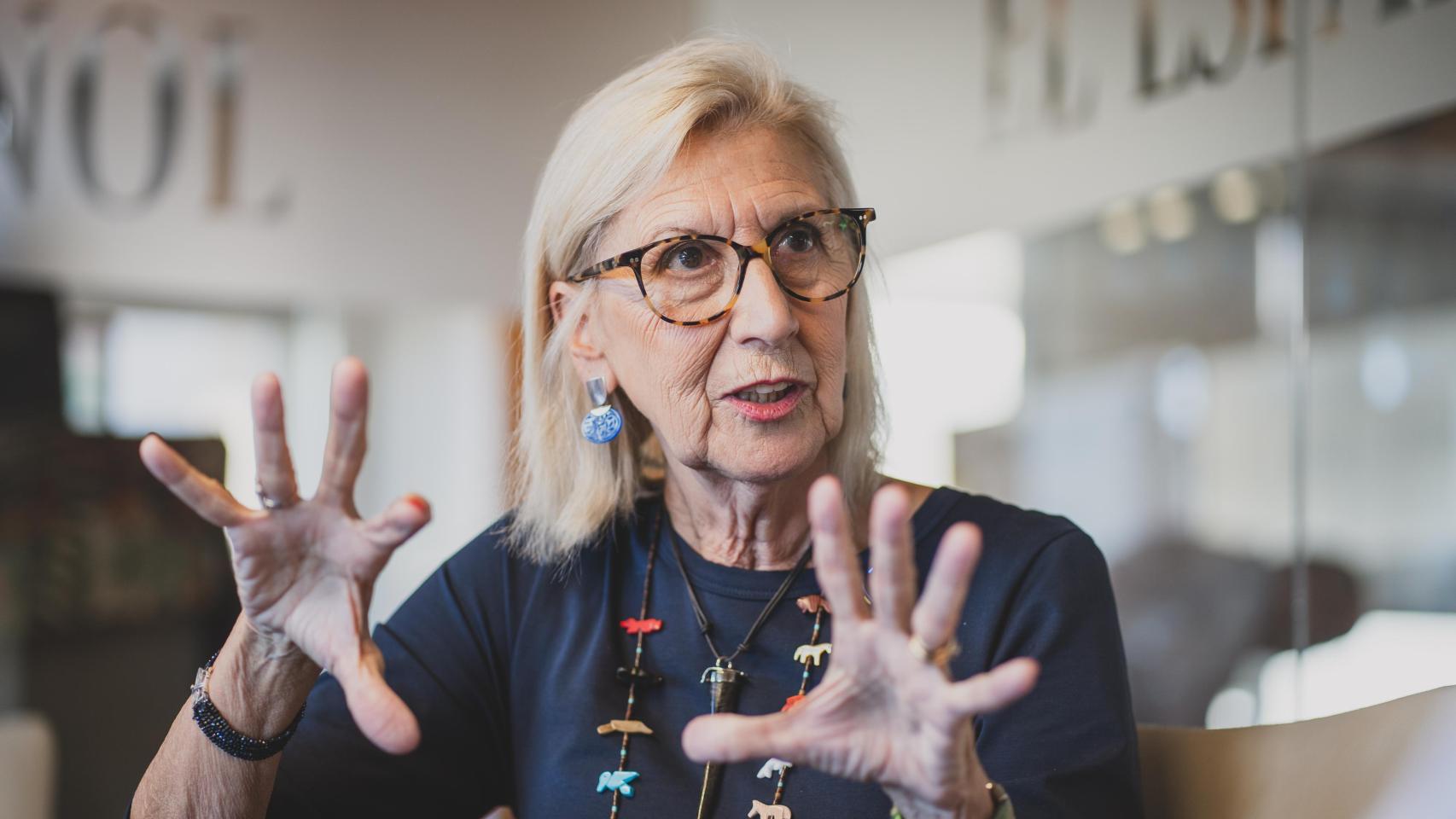 La exdirigente socialista y fundadora de UPyD Rosa Díez, durante la entrevista con EL ESPAÑOL.