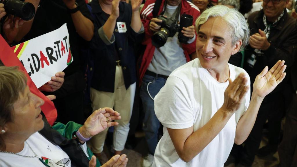 Ada Colau, este viernes, al llegar a Barcleona