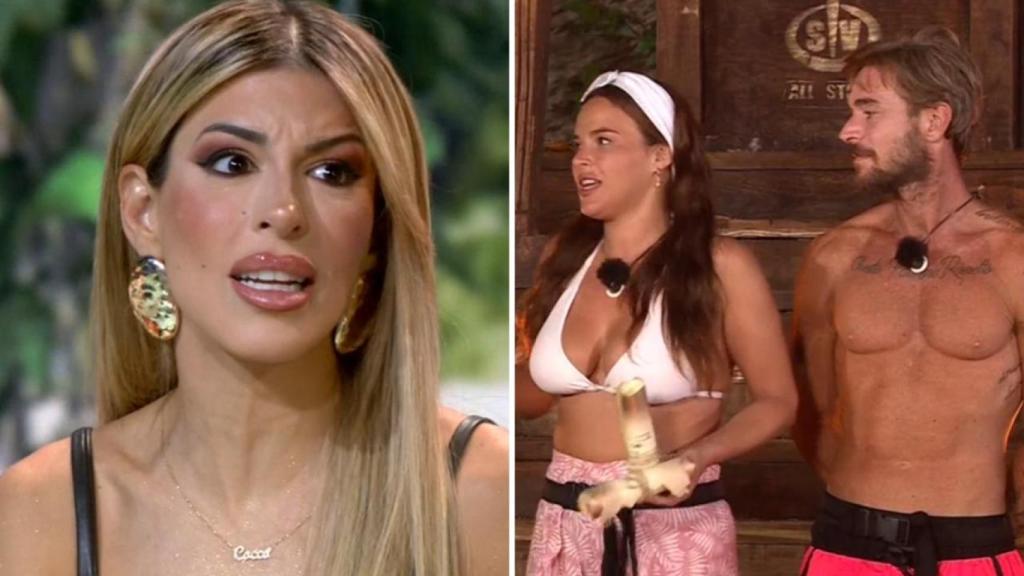 Oriana Marzoli, Marta Peñate y Tony Spina, en un fotomontaje de BLUPER.