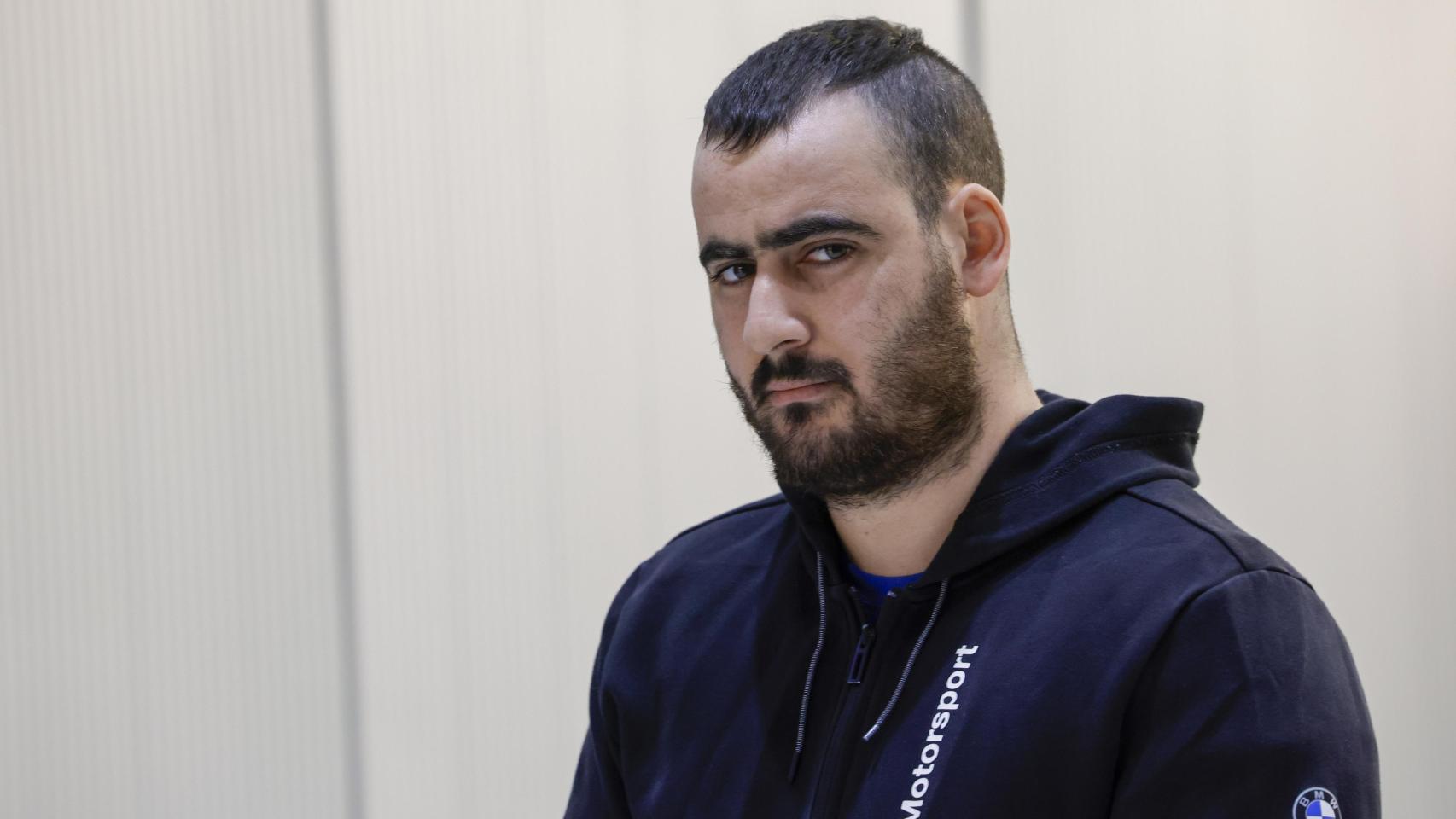 Yassine Kanjaa, este lunes, en el banquillo de los acusados de la Audiencia Nacional.