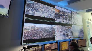 Interior de la comisaría de policía ubicada en el Oktoberfest.