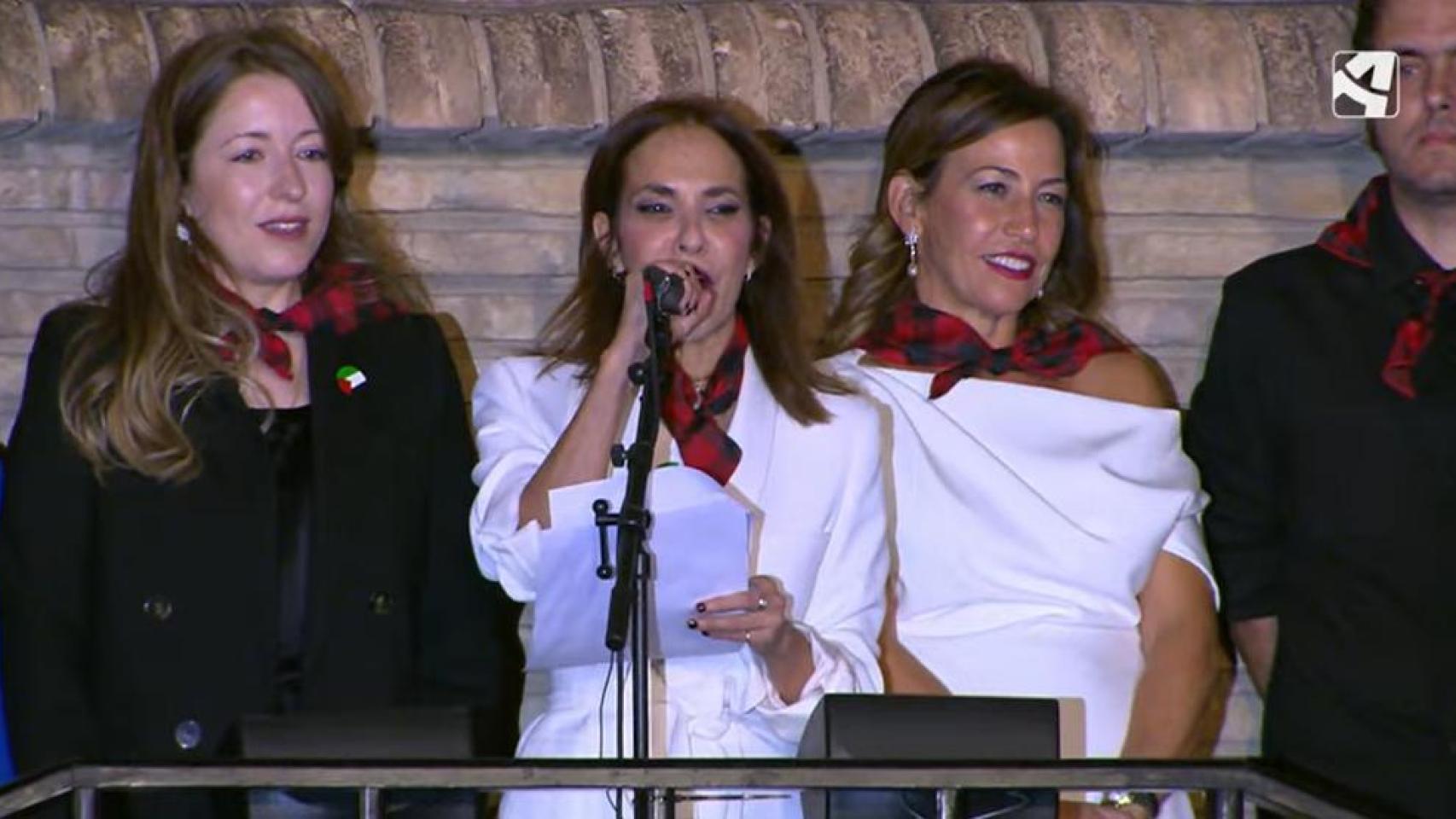 Paula Ortiz  durante el pregón de las Fiestas del Pilar 2025.