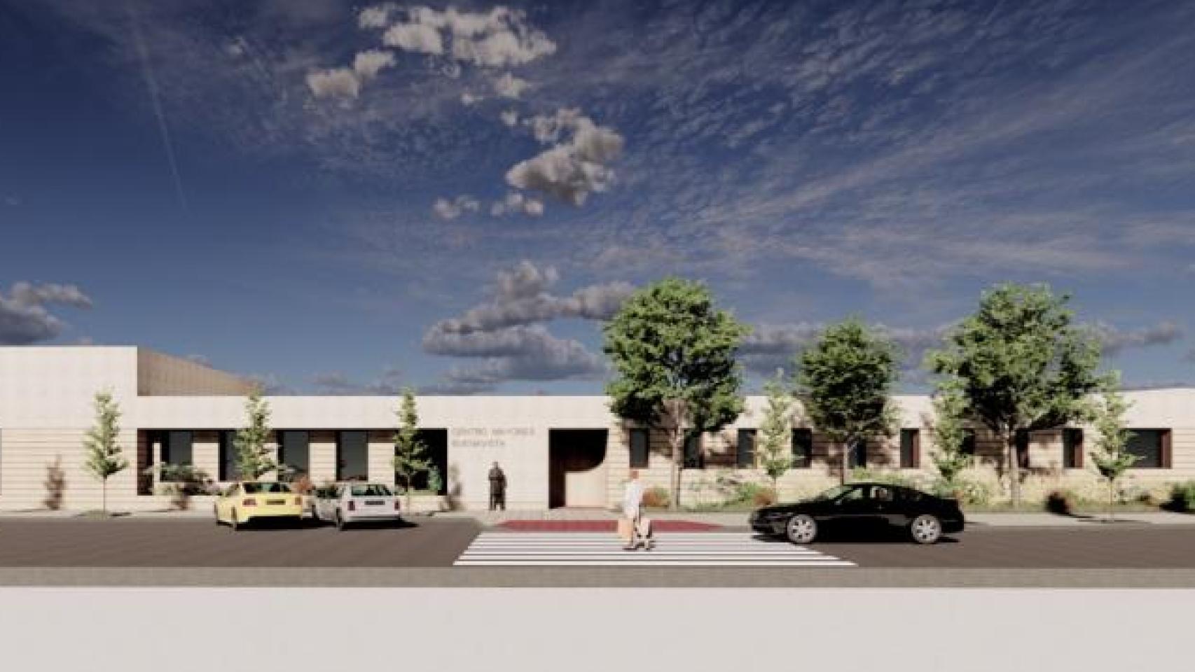 Recreación de la fachada del futuro inmueble, que se levantará en una planta junto al centro de salud de Buenavista.
