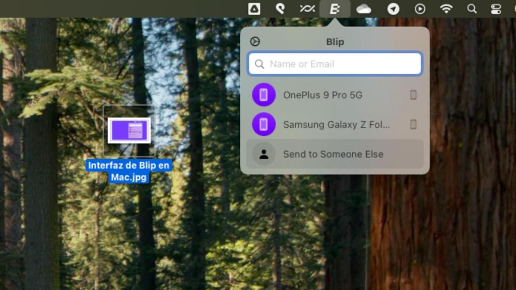 Interfaz de Blip en Mac
