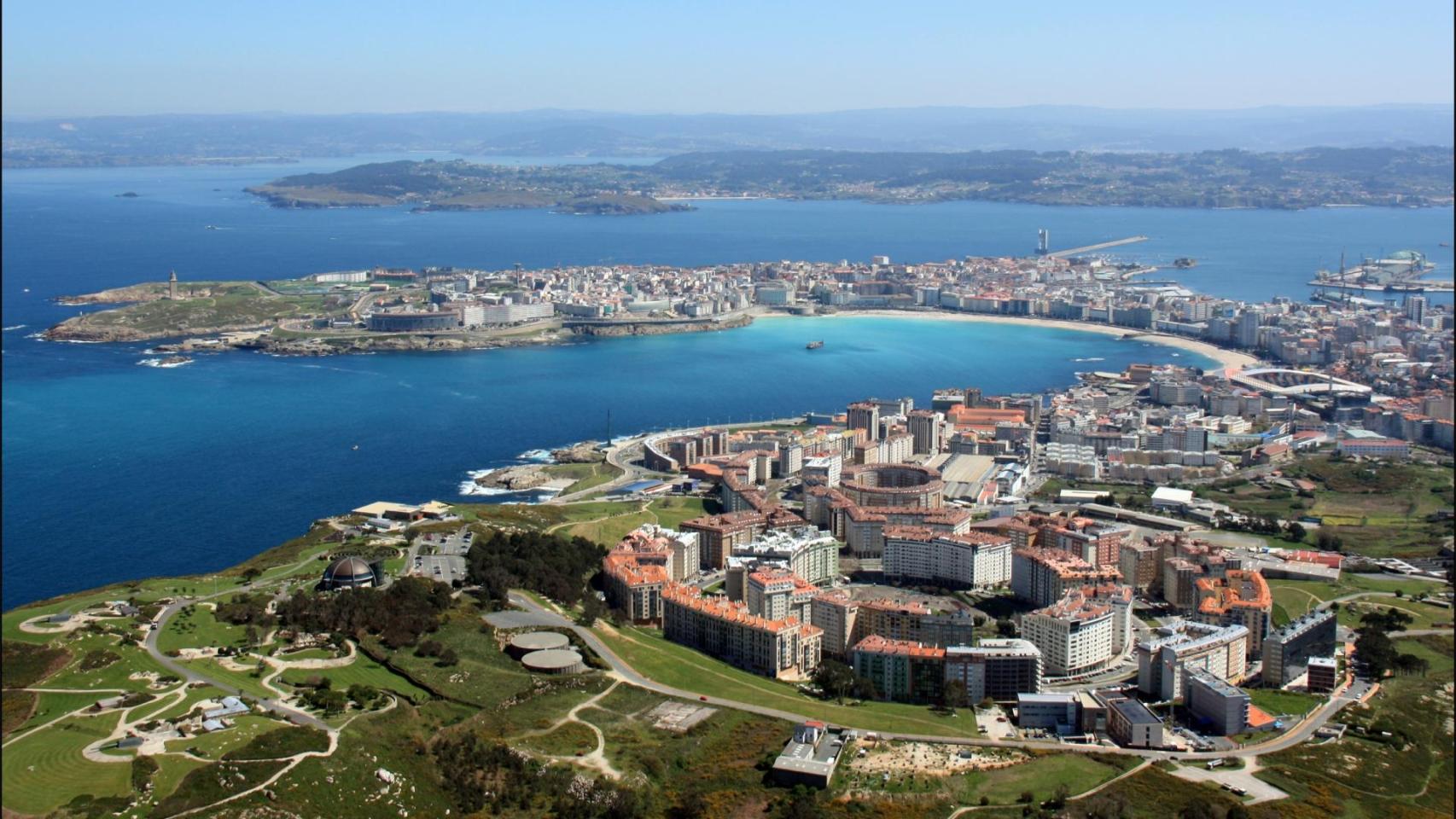 A Coruña, en una imagen aérea.