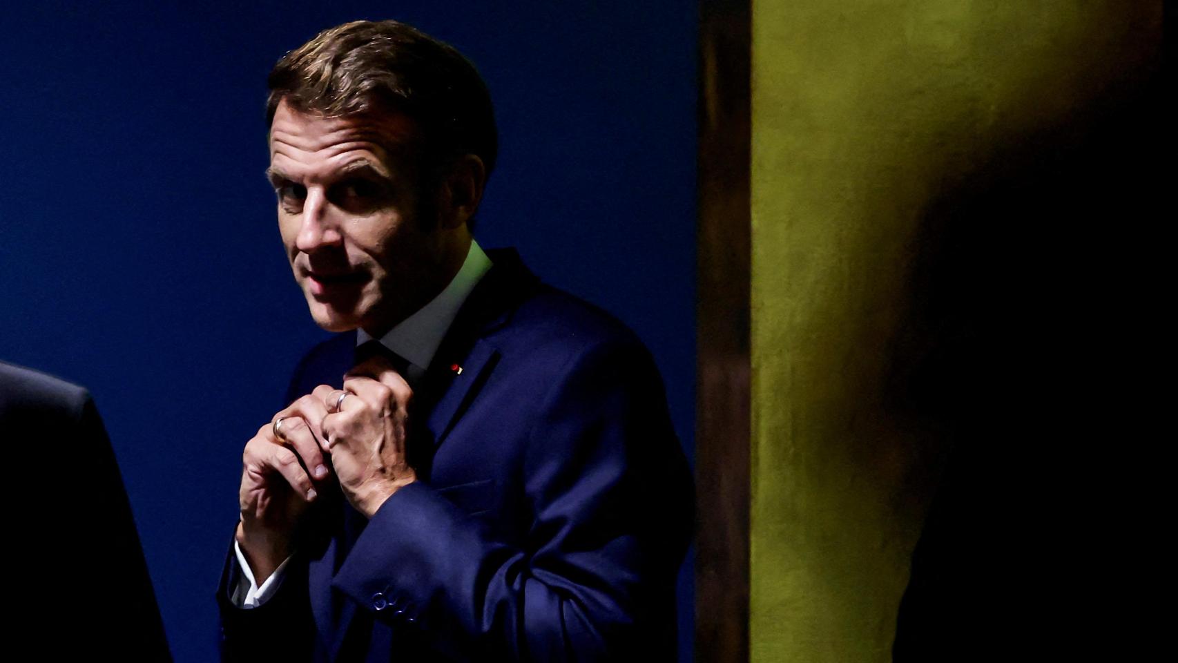 Emmanuel Macron, en Nueva York, antes de reconocer el Estado palestino.