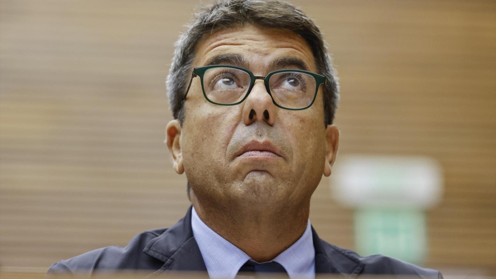 El presidente de la Generalitat, Carlos Mazón, en Les Corts. Rober Solsona / EP