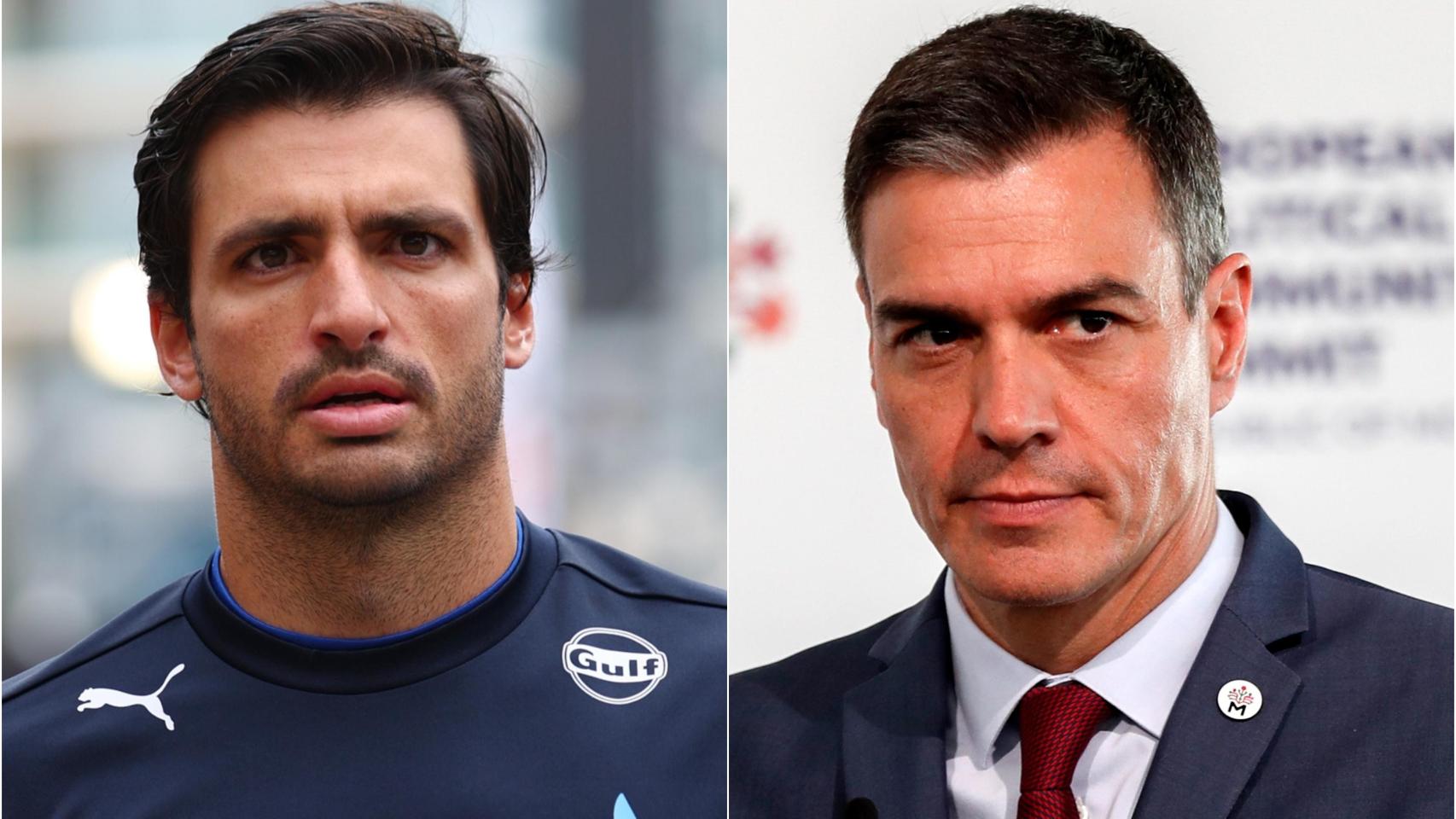 Montaje de Carlos Sainz y Pedro Sánchez