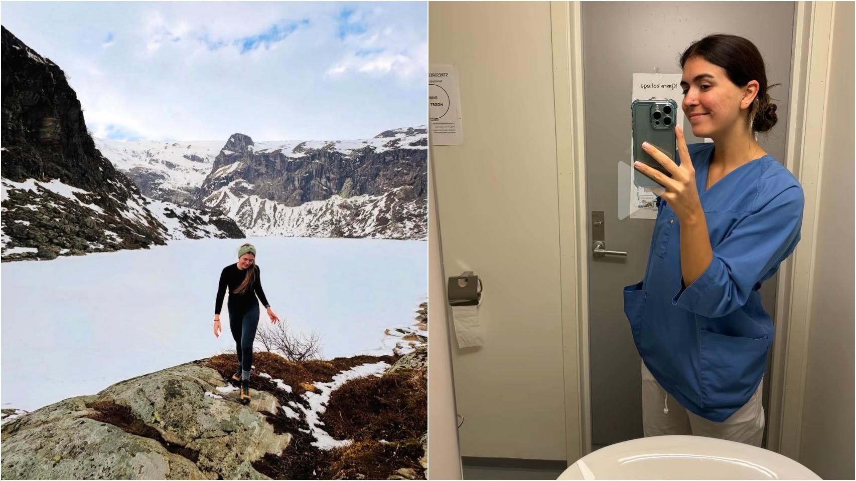 Nerea Guerra, enfermera española trabajando en Noruega.