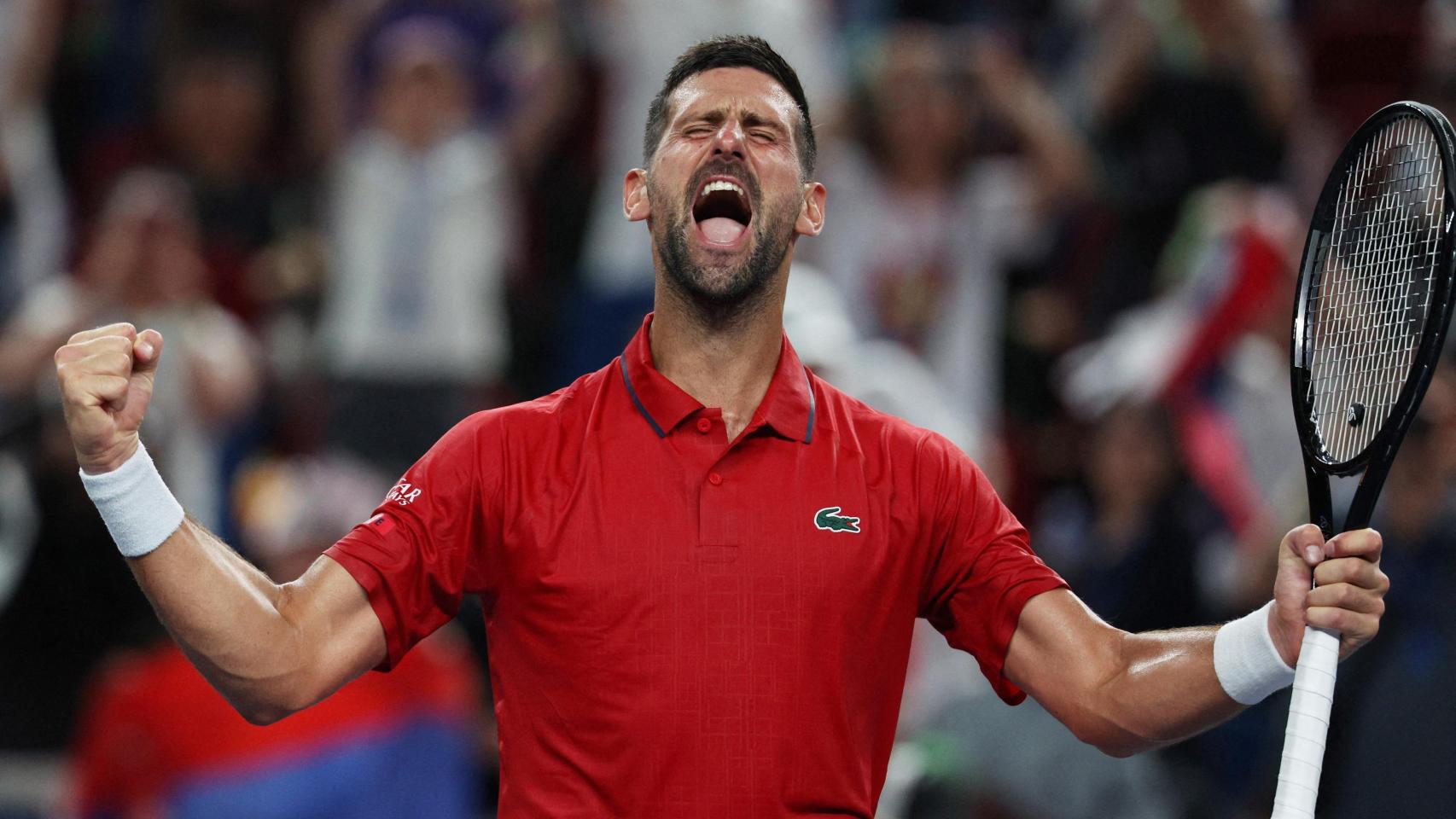 Djokovic, tras ganar un partido en el Masters 1.000 de Shanghái.