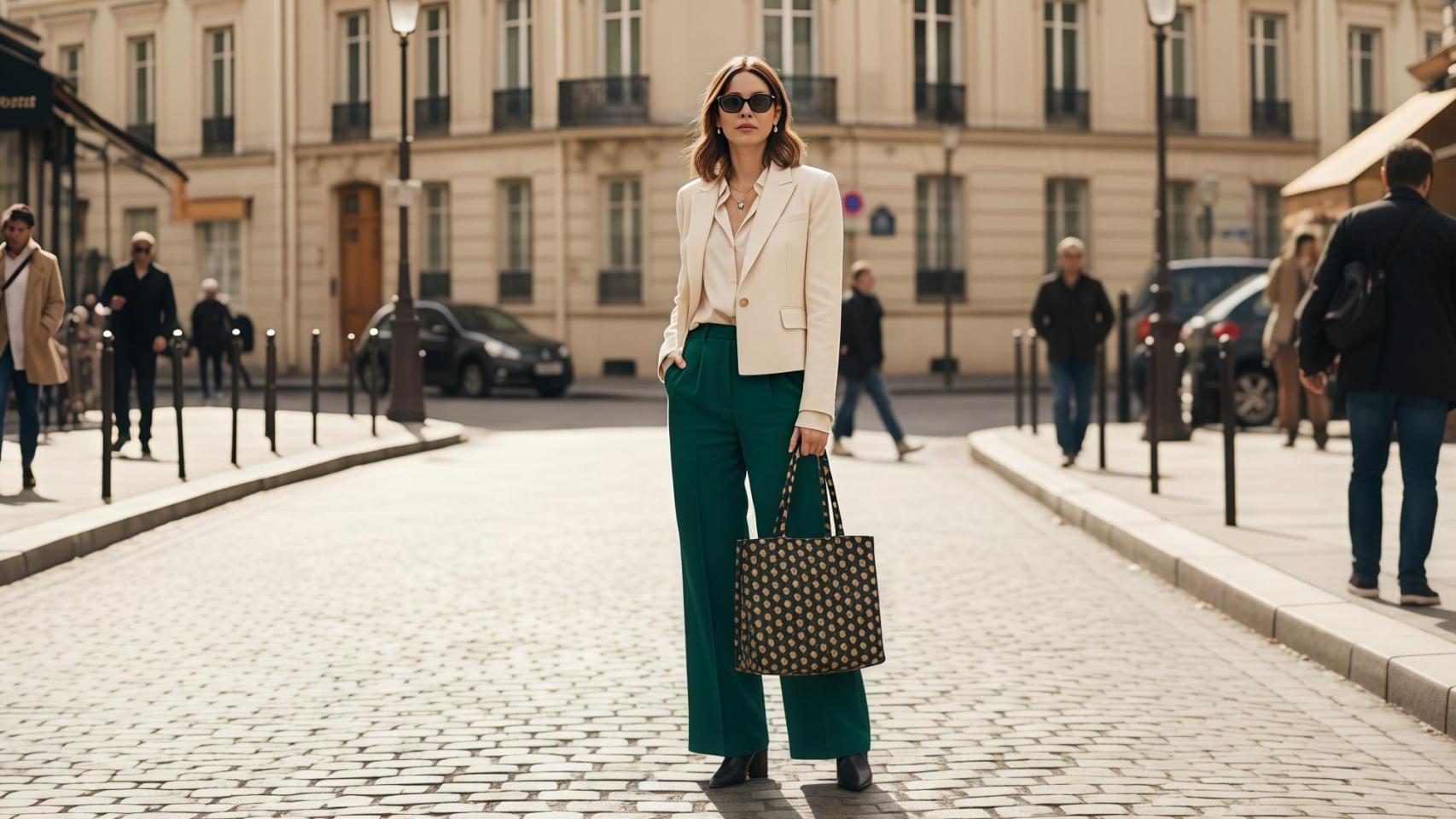 Outfit completo con el bolso.