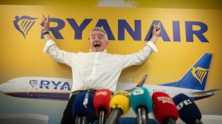 El consejero delegado de Ryanair, Michael O'Leary, ofrece una rueda de prensa en la sede de Ryanair, a 8 de octubre de 2025, en Madrid (España).