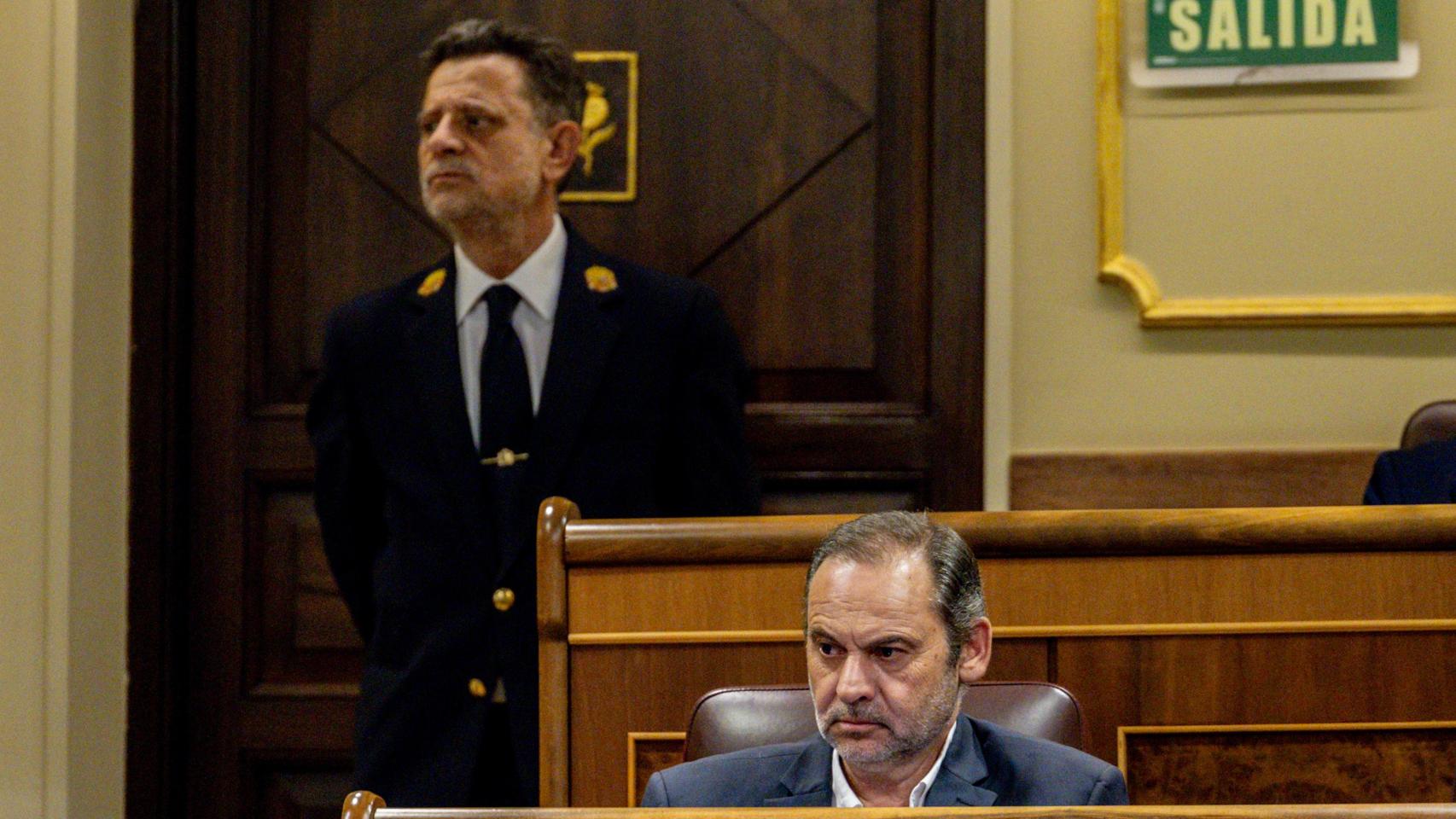 Ábalos, en su escaño del Congreso, en una imagen reciente.