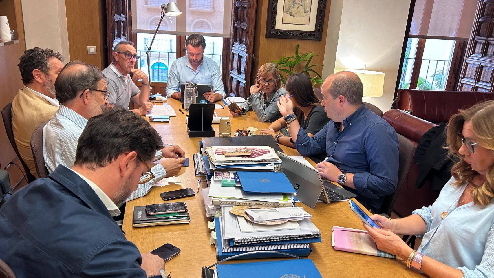 La reunión del Cecopal de Elche celebrada esta tarde.