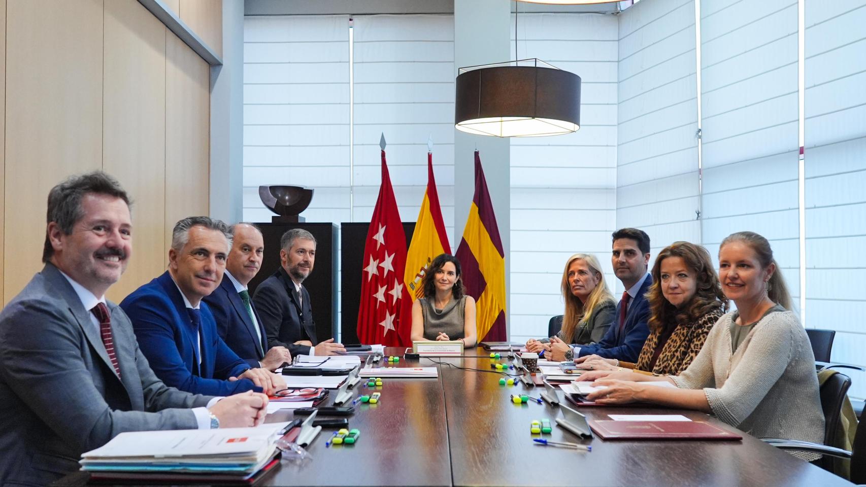 La reunión de este miércoles del Consejo de Gobierno de la Comunidad de Madrid en Navalcarnero.