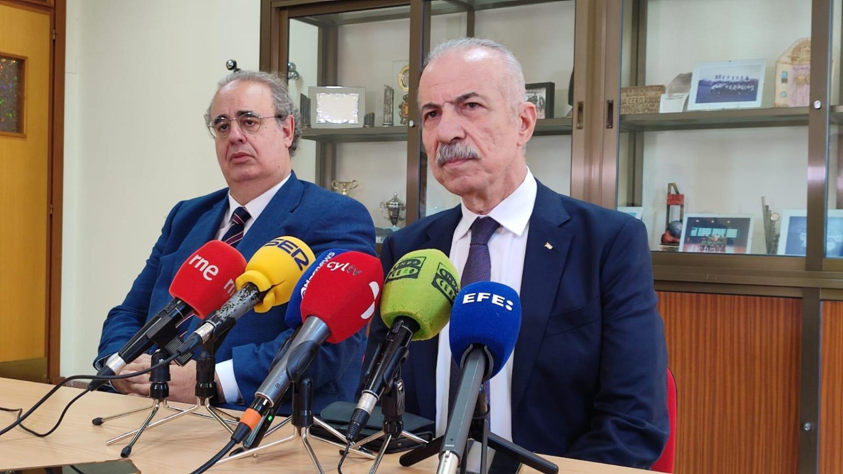 El embajador del Estado de Palestina en España, Husni Abdel Wahed, durante su intervención de este viernes en Valladolid