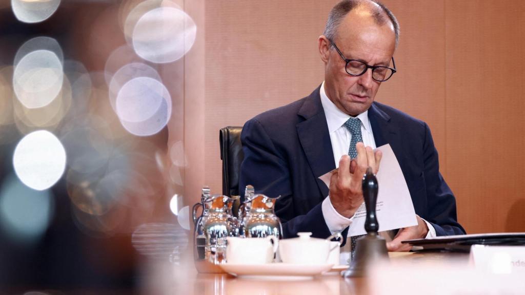 El canciller alemán, Friedrich Merz, este miércoles en una reunión de Gobierno.