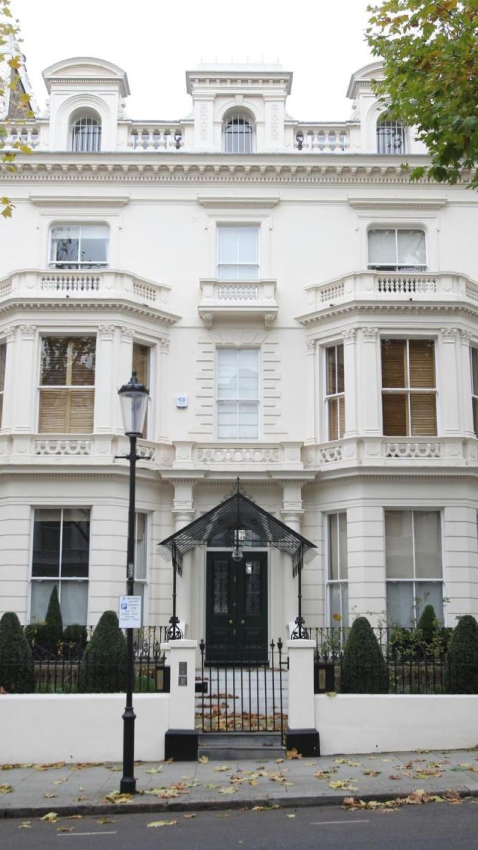 Fachada de la casa de los Beckham en el centro de Londres.