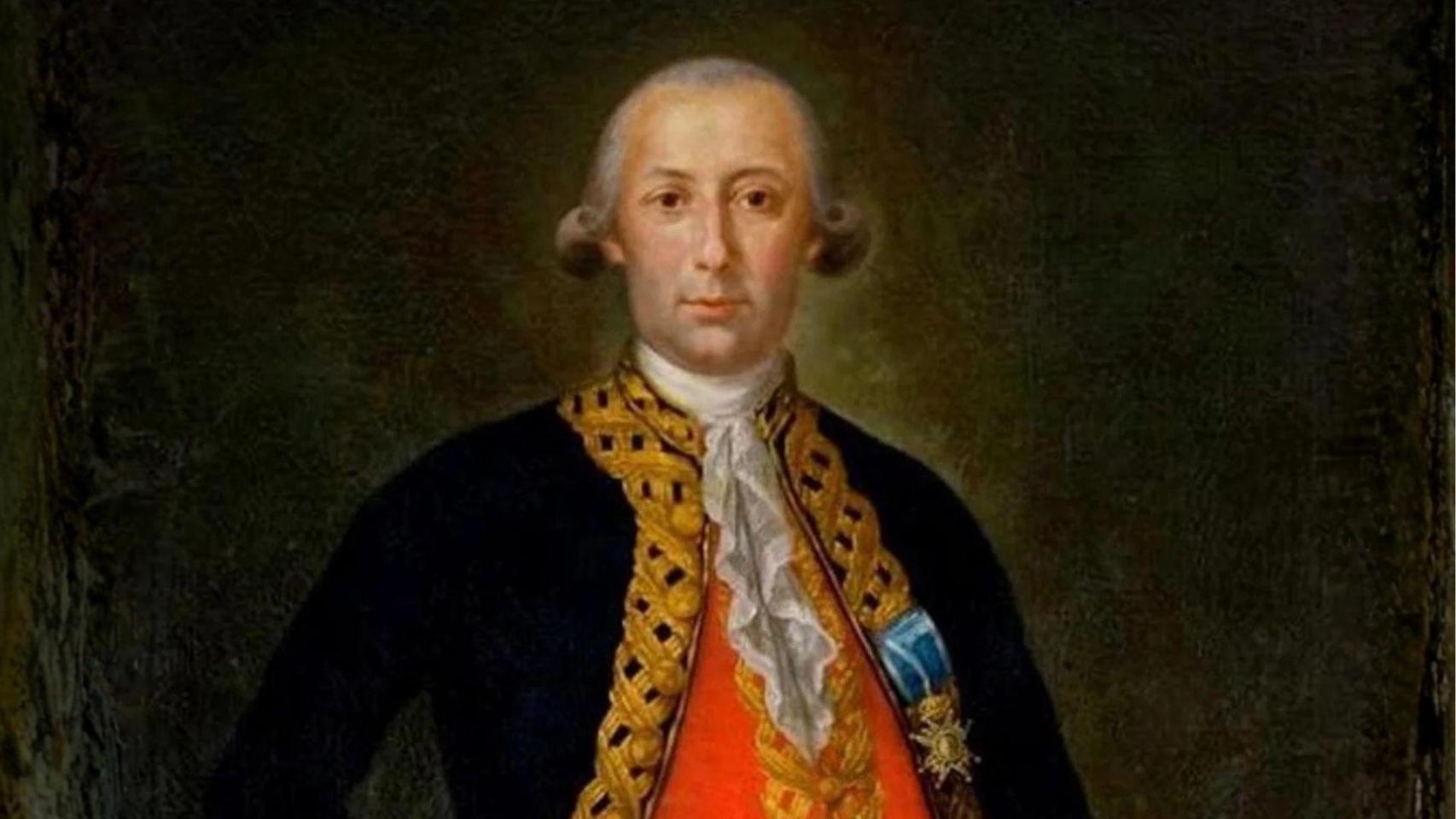Detalle del 'Retrato de Bernardo de Gálvez', atribuida a Salvador Maella, y de la que se hizo una réplica que desde 2014 cuelga en el Capitolio de EE UU por su importancia histórica.