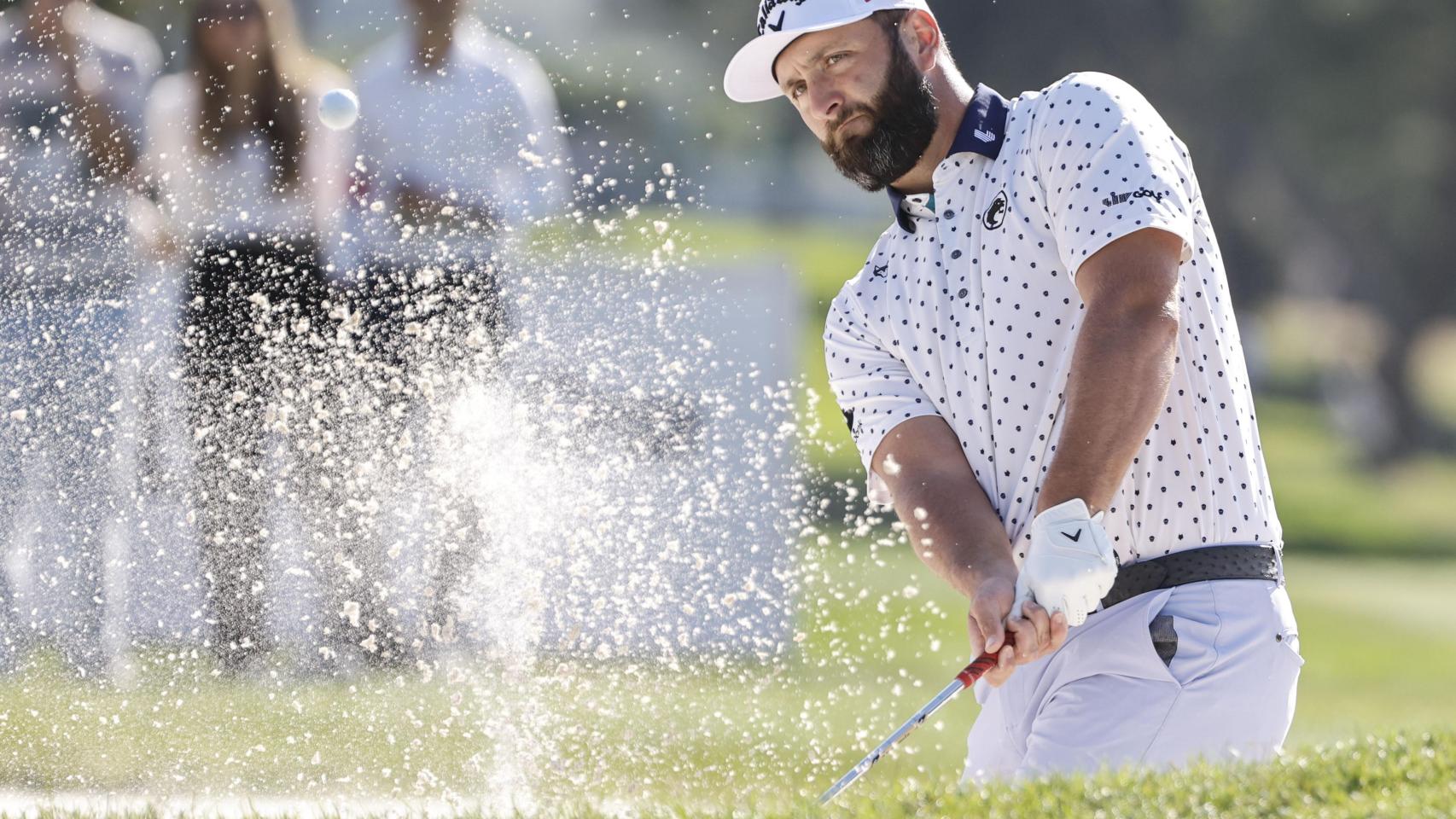 Jon Rahm ejecuta un golpe en la primera jornada del Abierto de España.