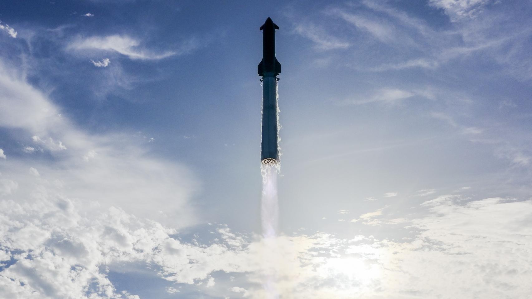 El cohete Starship en un vuelo anterior.