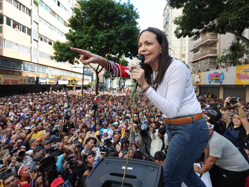 The opponent of the Venezuelan socialist dictatorship María Corina Machado.