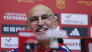 Luis de la Fuente, durante la rueda de prensa previa al partido contra Georgia.