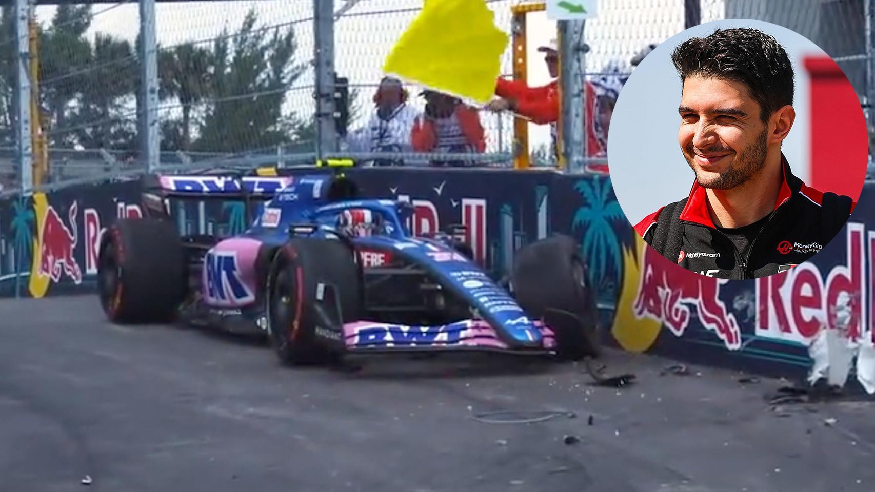 El accidente de Esteban Ocon en el GP de Miami 2022 con Alpine