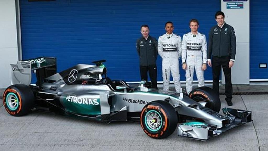 Presentación del monoplaza de Mercedes en 2014