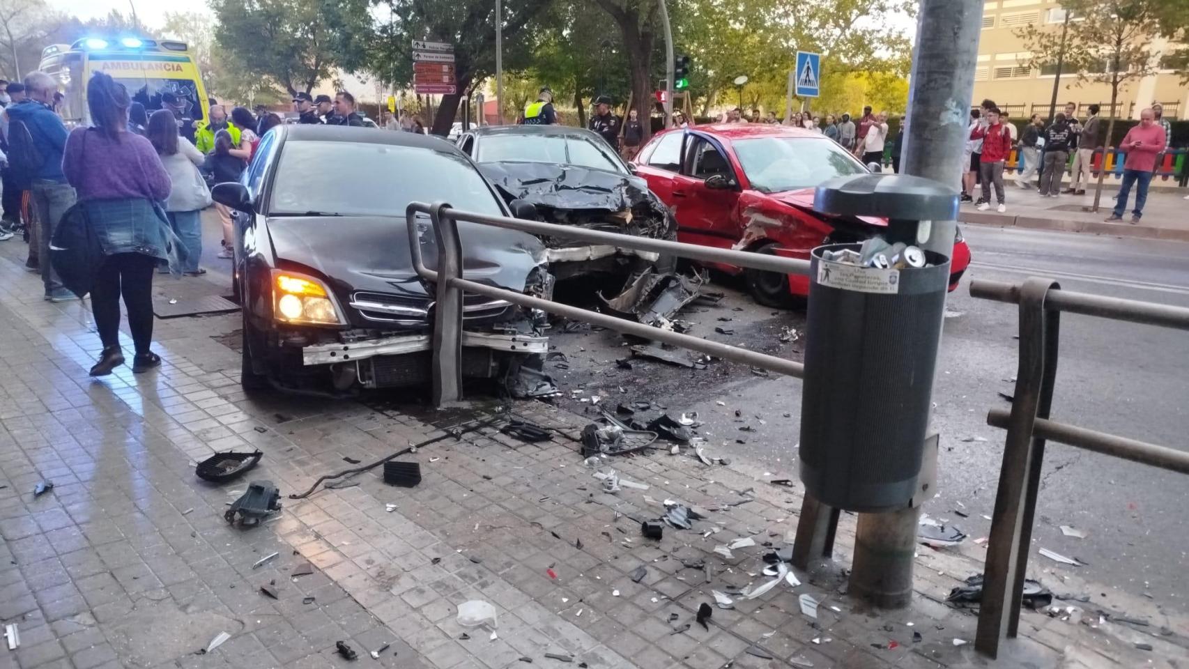 Momento del accidente producido en Ciudad Real.