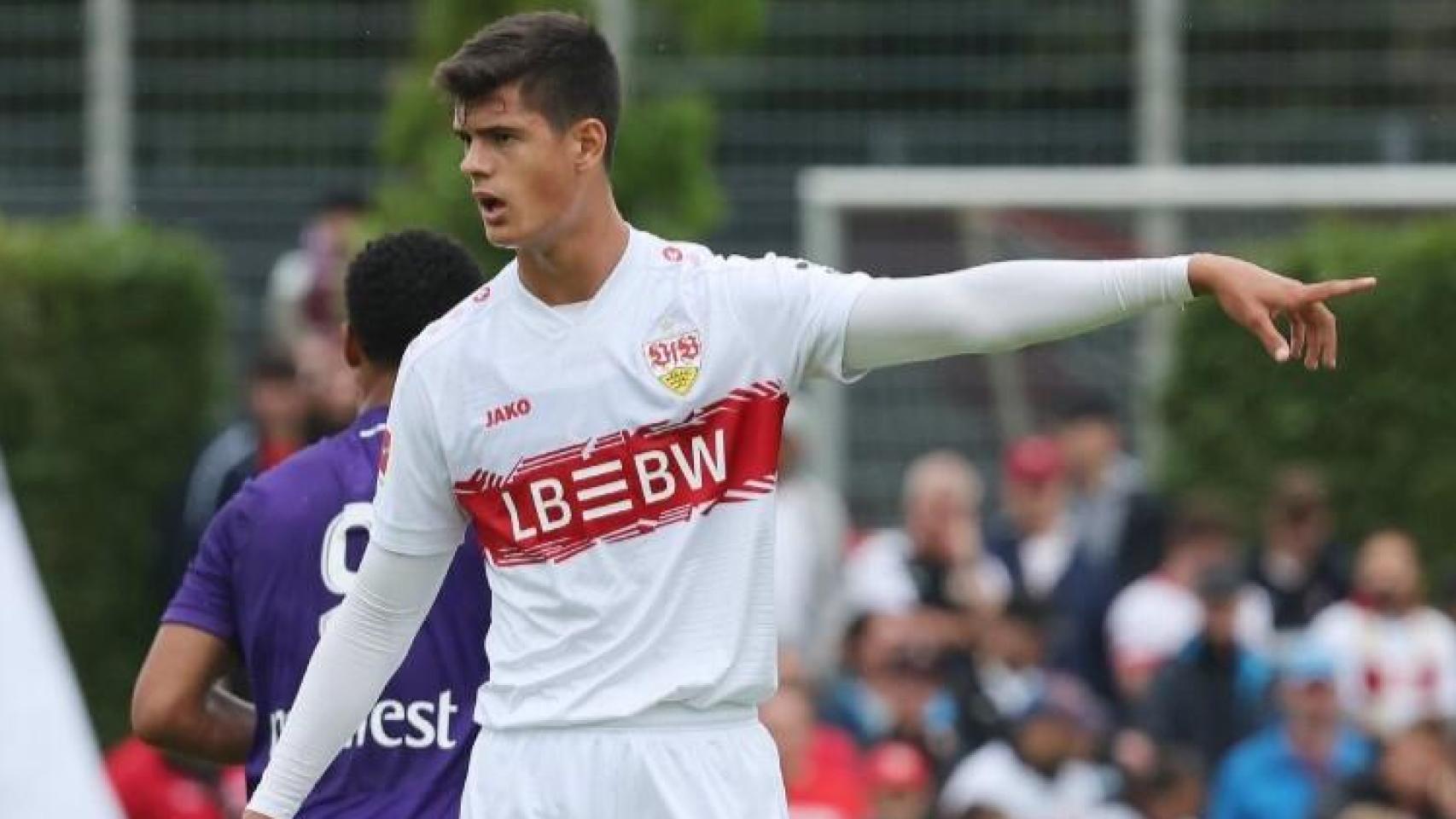 Chema Andrés, durante un partido con el Stuttgart.