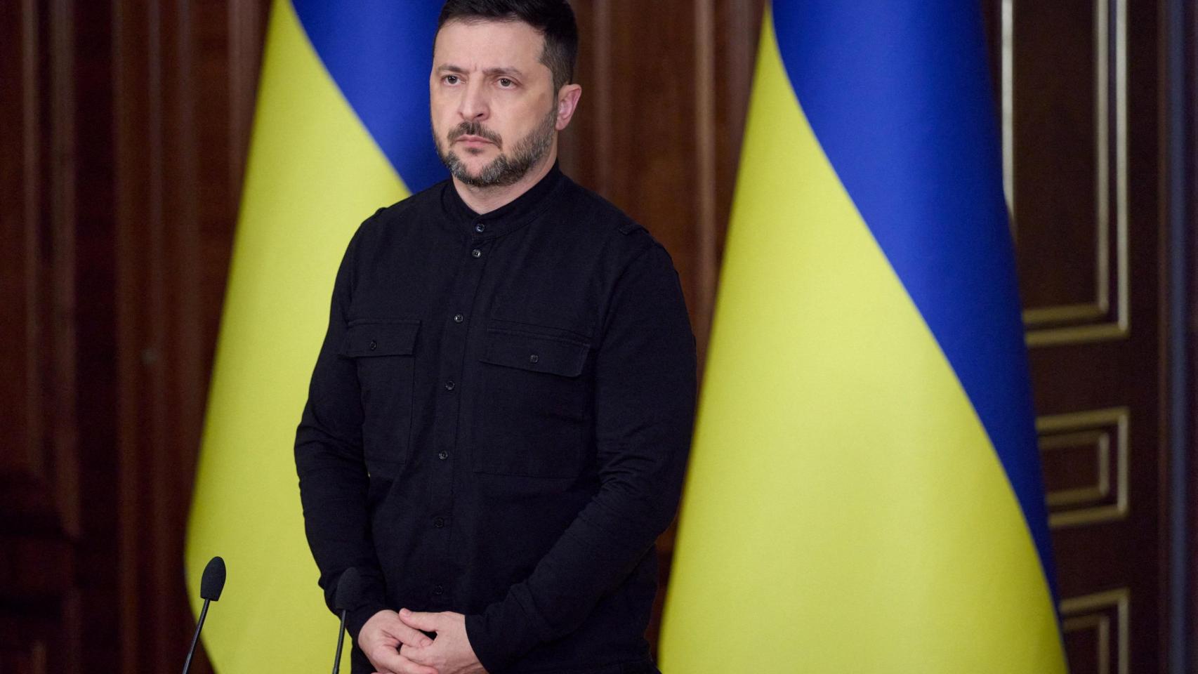 El presidente ucraniano, Volodímir Zelenski, este viernes en Kiev.