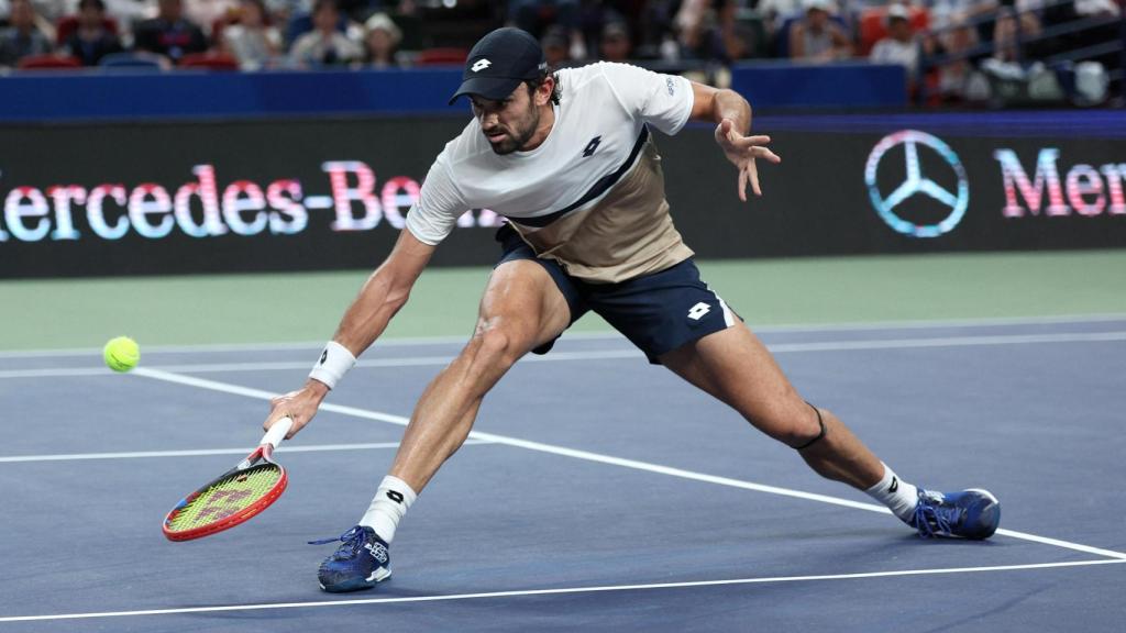 Valentin Vacherot, durante su partido ante Novak Djokovic