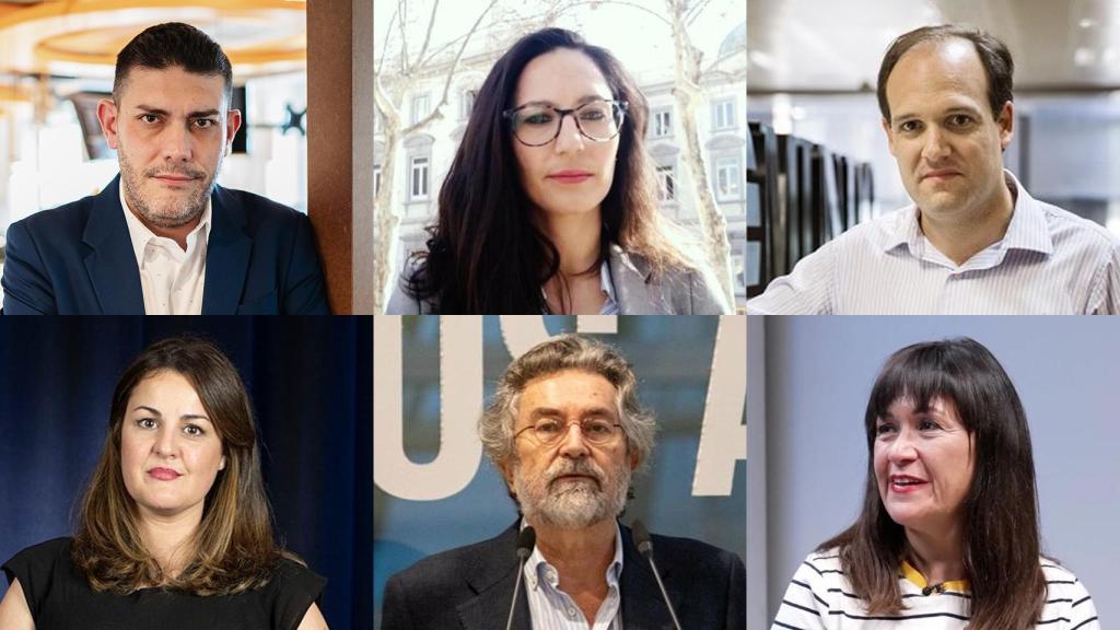 Jorge Calabrés (EL ESPAÑOL), Carlota Guindal (La Vanguardia), Esteban Urreiztieta (El Mundo), Ketty Garat (The Objective), Antonio Rubio (fue periodista de investigación en El Mundo) y Cristina Gallardo (El Periódico de Catalunya).