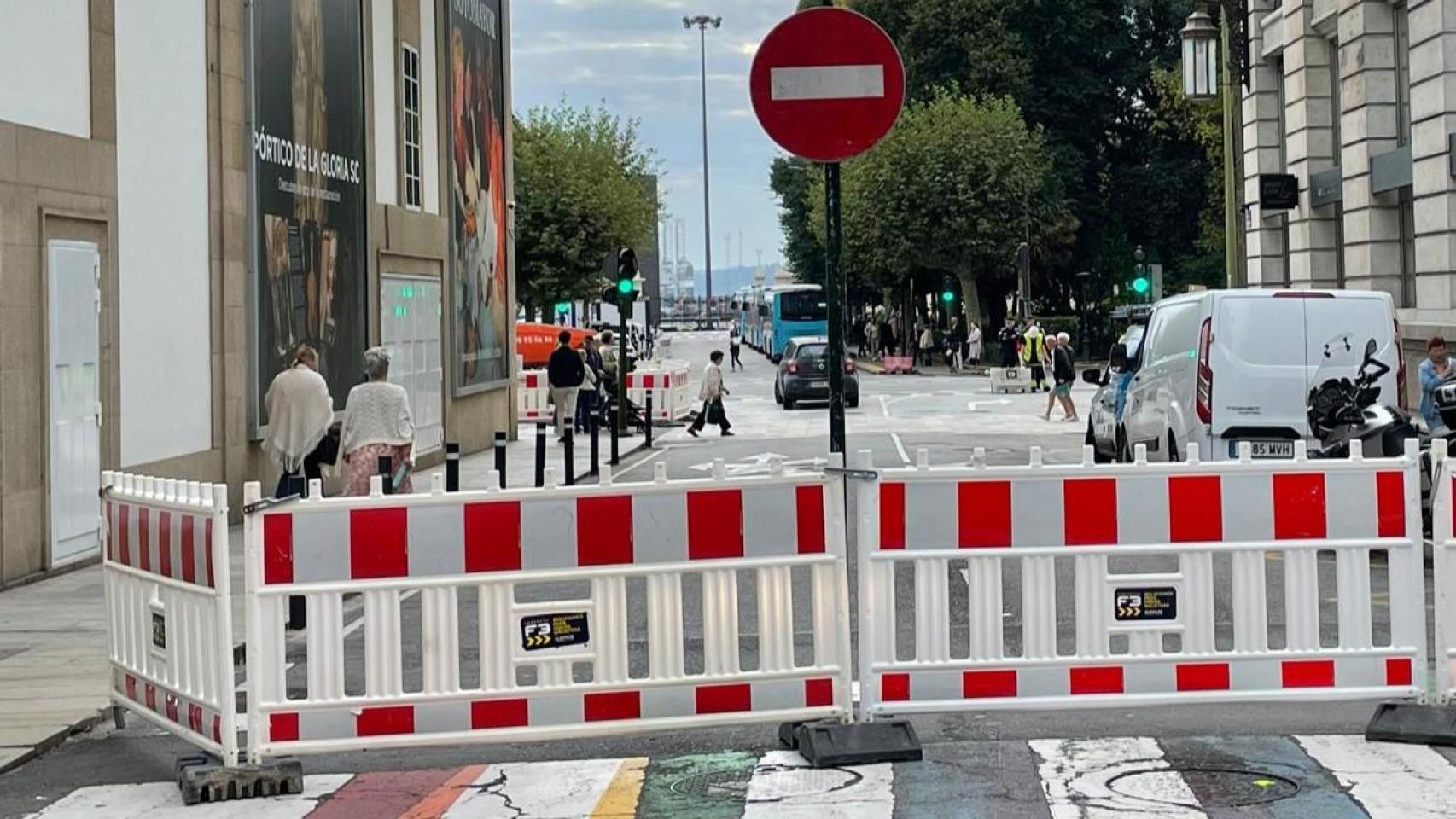 Imagen de la zona de Santa Catalina cortada por las obras.