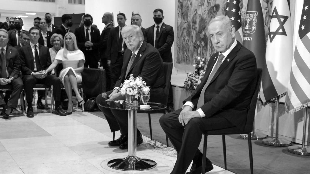 Donald Trump y Benjamin Netanyahu, este lunes en Jerusalén.