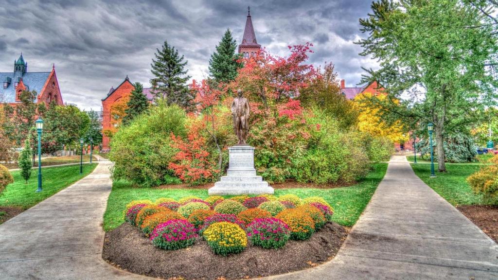 Universidad de Vermont durante el otoño.