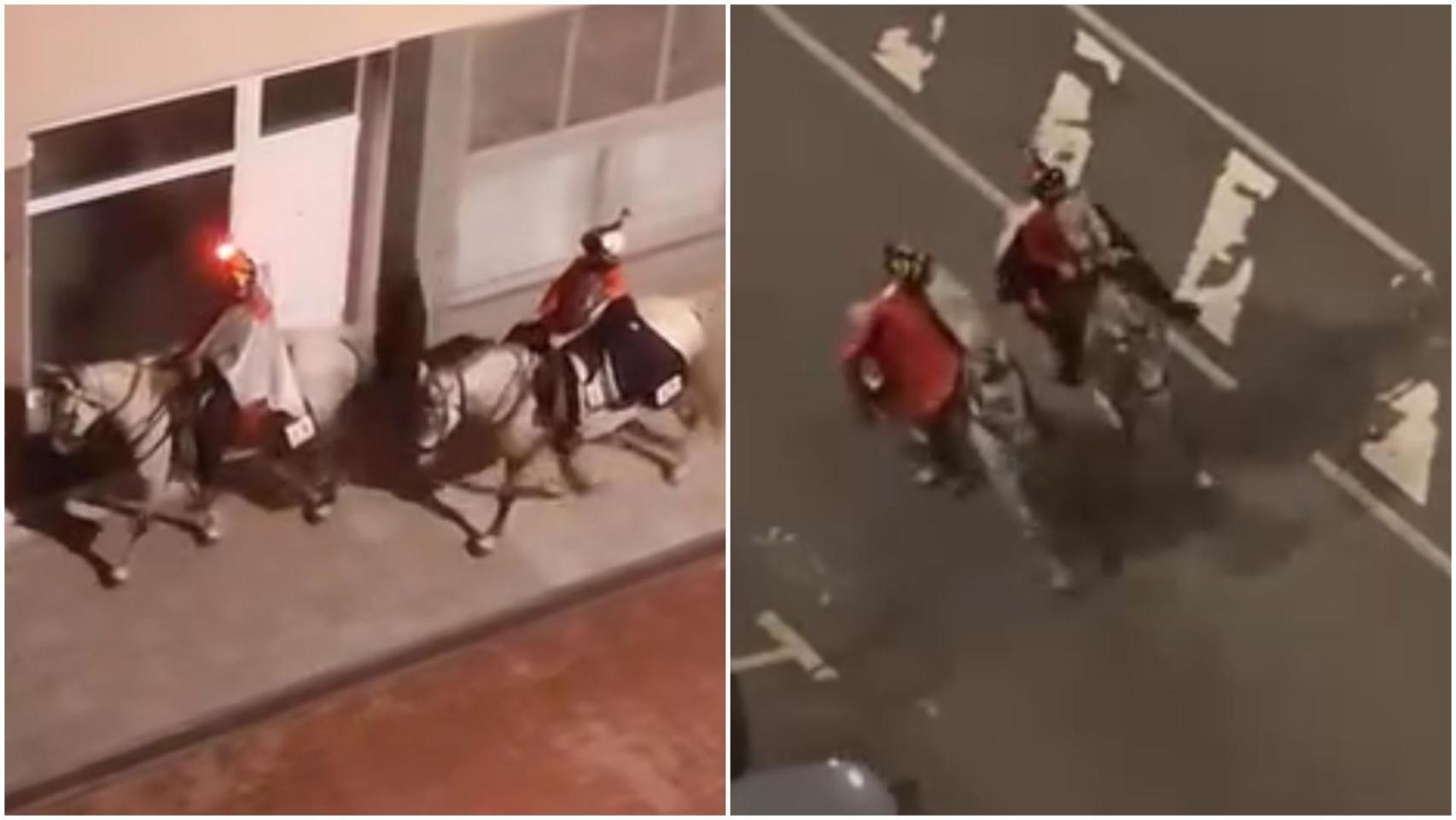 Varias imágenes de los jinetes por Os Castros.