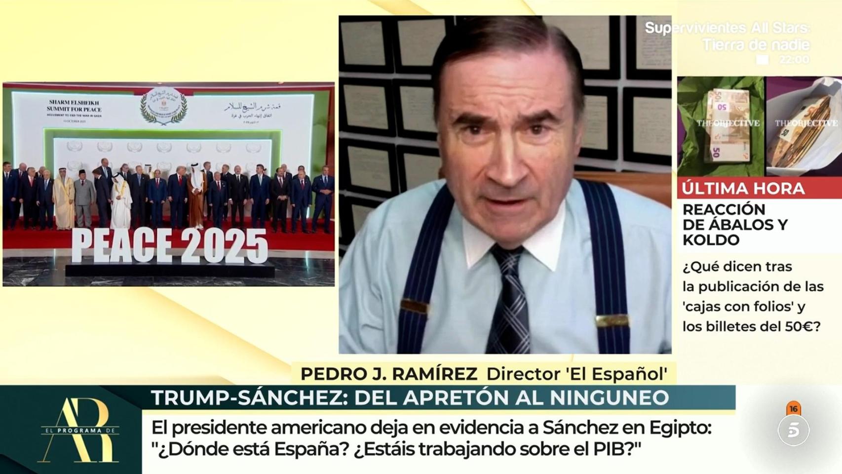 Pedro J. Ramírez durante su intervención en 'El programa de AR'.