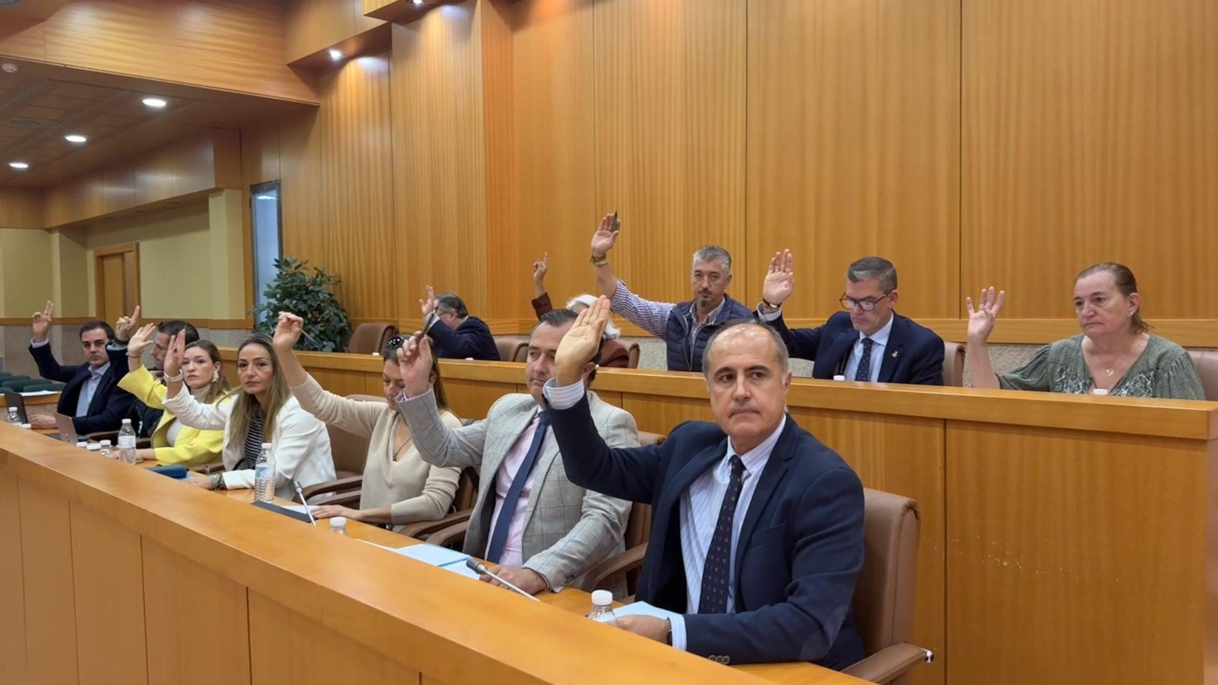 Momento de la votación en el pleno extraordinario de este martes.
