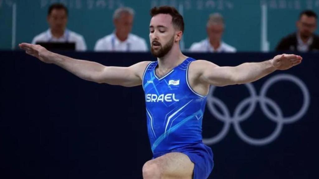 Un gimnasta israelí, durante una competición olímpica.